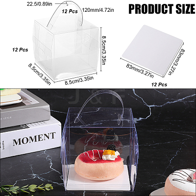 Clear Plastic Tall Cake Boxes CON-WH0001-22A-1