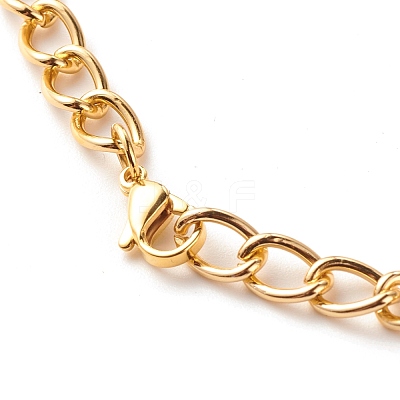 CCB Plastic Curb Chain Necklace NJEW-JN03773-1