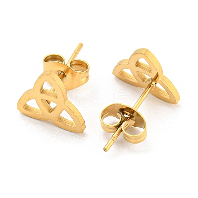 304 Stainless Steel Stud Earrings EJEW-P235-01G-1