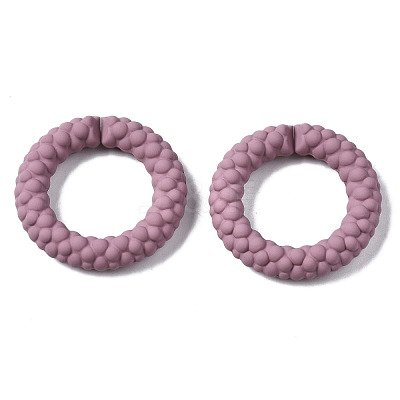 Spray Painted CCB Plastic Linking Rings CCB-Q091-010D-1