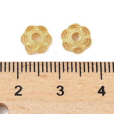 Brass Bead Caps KK-V015-10G-1