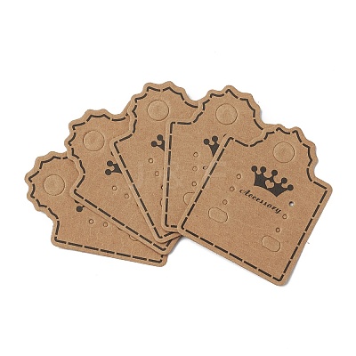 Kraft Paper Earring Display Cards CDIS-D005-06-1
