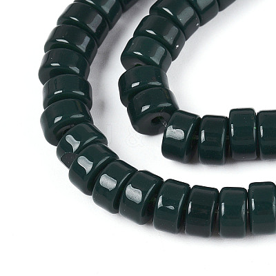 Opaque Solid Color Glass Beads Strands LS-GLAA-N026-3x6mm-10-1
