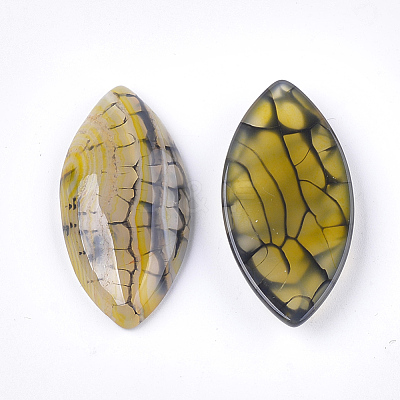 Natural Crackle Agate Cabochons G-T125-07B-1