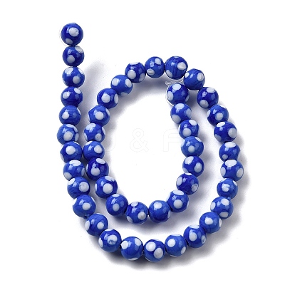 Handmade Lampwork Beads LAMP-D002-8mm-01H-1