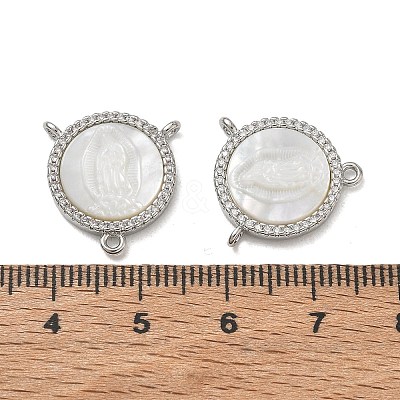 Brass Micro Pave Clear Cubic Zirconia Chandelier Component Links CU-CBA5585-03P-05-1