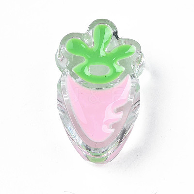 Transparent Acrylic Enamel Beads OACR-N130-025-02-1