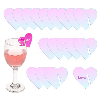 40Pcs Acrylic Wine Glass Charms AJEW-GA0006-26-1