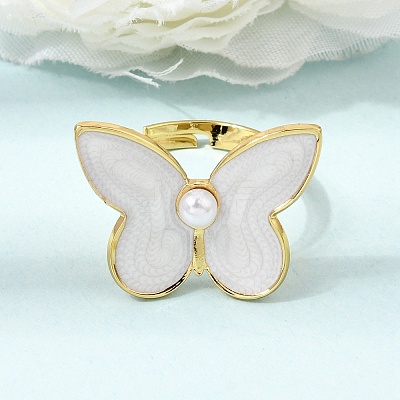 304 Stainless Steel Enamel Cuff Open Rings SA-CBA369F-04G-01-1