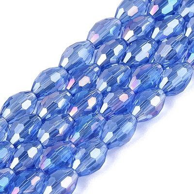 Electroplate Transparent Glass Beads Strands LS-GL-N002-01A-A13-1