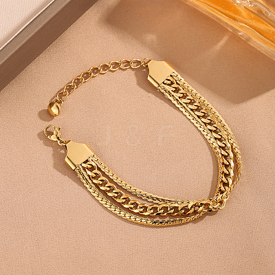 304 Stainless Steel Multi-strand Bracelets FS-WG84A16-01-1