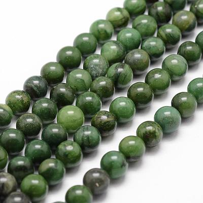 Natural African Jade Beads Strands X-G-D840-53-6mm-A-1