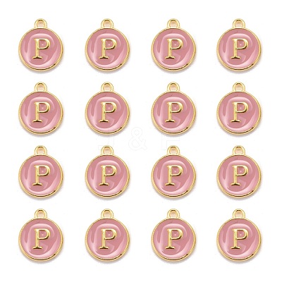 Golden Plated Alloy Enamel Charms X-ENAM-S118-07P-1