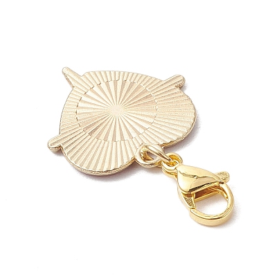 Valentine's Day Alloy Enamel Pendant Decorations HJEW-JM02938-03-1