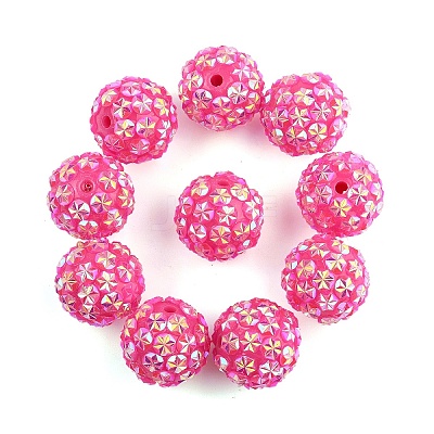10Pcs Opaque Acrylic Beads OACR-YW0003-35L-1