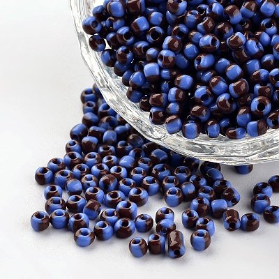 8/0 Opaque Colours Seep Glass Beads X-SEED-M007-38-1