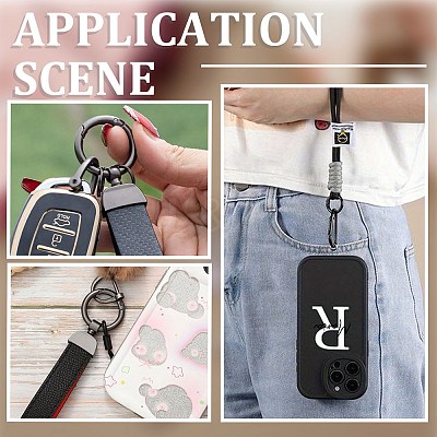 18Pcs Zinc Alloy Spring Gate Rings FIND-SP0001-39-1
