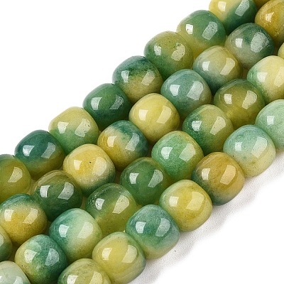 Dyed Natural White Jade Beads Strands G-T138-D15-1