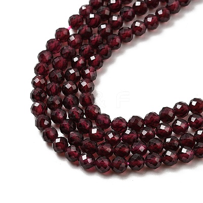 Natural Garnet Beads Strands G-J376-36B-4mm-1