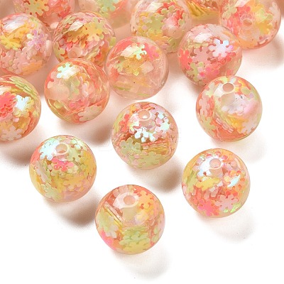 Transparent Resin with Paillette Beads RESI-G110-01F-1