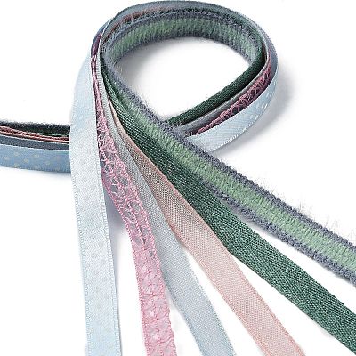 18 Yards 6 Colors Polyester Ribbon SRIB-C001-B02-1
