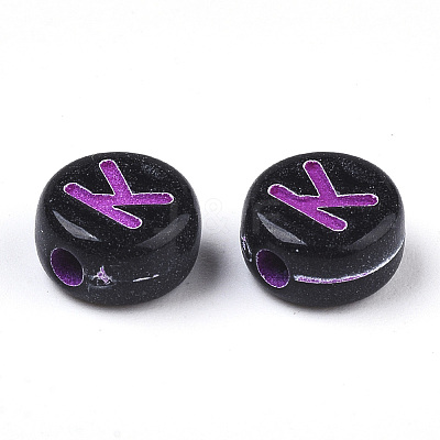 Opaque Black Acrylic Beads MACR-N008-17K-1