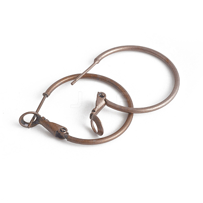 Brass Hoop Earrings KK-I665-26B-R-1