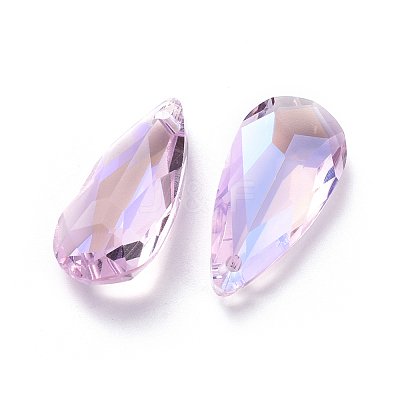 Glass Rhinestone Pendants RGLA-L022-A-223MO-1