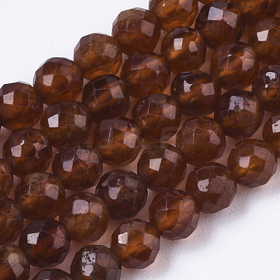 Natural Orange Garnet Beads Strands G-R462-029C-1