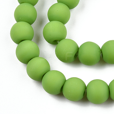 Opaque Glass Beads Strands GLAA-T032-P6mm-MD06-1