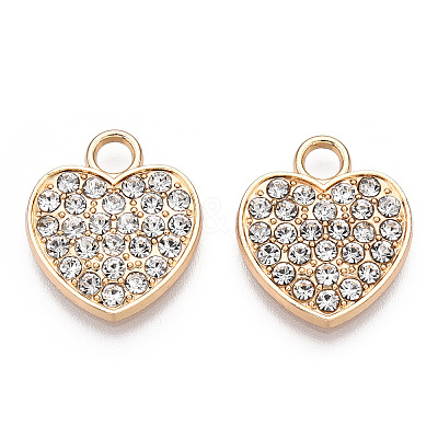 Alloy Rhinestone Pendants PALLOY-S133-003LG-1