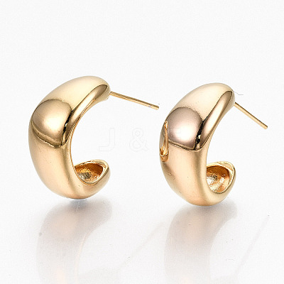 Brass Half Hoop Earrings LS-KK-R117-036-NF-1