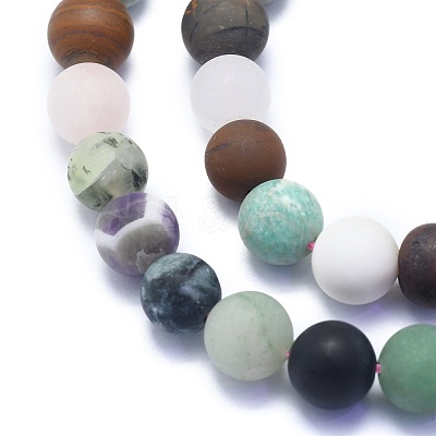 Natural Mixed Gemstone Beads Strands G-K310-H01-10mm-1