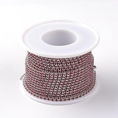 Brass Rhinestone Strass Chains CHC-R125-S6-18S-1