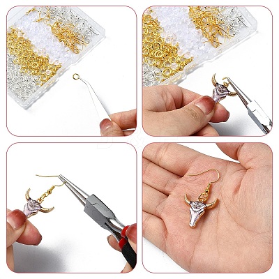 200Pcs 2 Color Brass Earring Hooks KK-YW0002-30-1