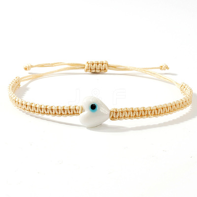 Bohemian Glass Bead Braided Bead Bracelets HV2776-10-1