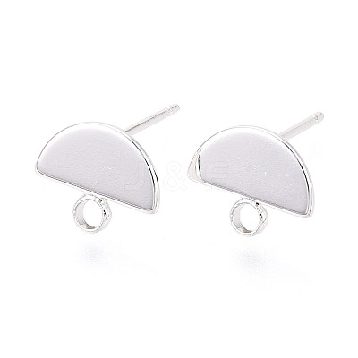 Brass Stud Earring Findings KK-WH20009-17S-1