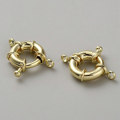Brass Spring Ring Clasps KK-WH20010-003C-G-1