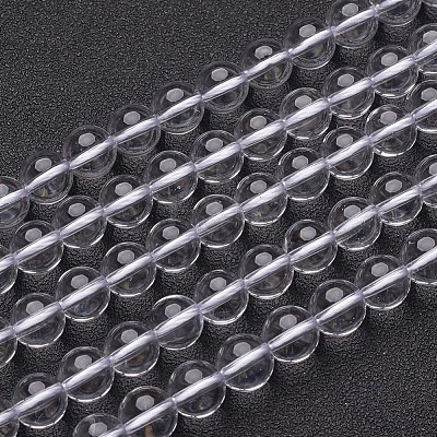 Natural Grade AB Quartz Crystal Beads Strands X-GSR8mmAB039-1