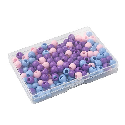180Pcs 3 Colors Opaque Acrylic European Beads Beads SACR-FS0001-53-1