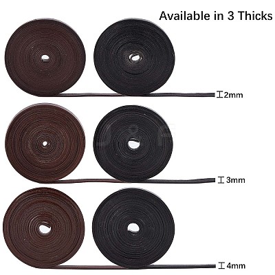 Flat Cowhide Leather Cord WL-GF0001-08B-02-1