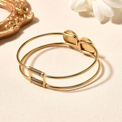 201 Stainless Steel Bangles for Women LS-BJEW-R014-02G-1