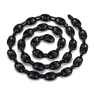 Handmade Opaque Acrylic Coffee Bean Chains LS-CHAC-ZX0001-01D-1