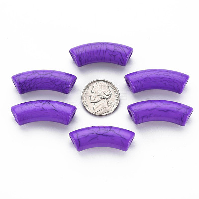 Opaque Crackle Acrylic Beads MACR-S372-001N-011-1