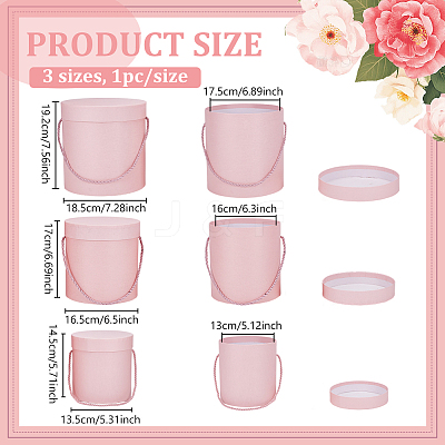 3Pcs Paper Flower Hugging Bucket AJEW-BC0009-74B-1