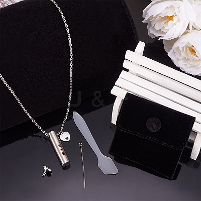 1Pc Word 304 Stainless Steel Column Urn Ashes Necklace DIY-TA0010-07E-1