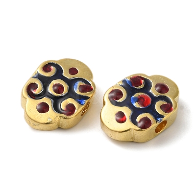Rack Plating Brass Beads KK-P276-27G-02-1