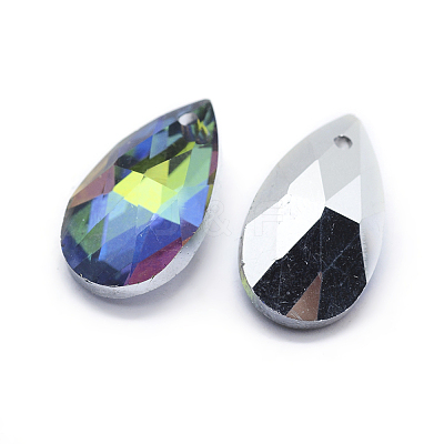 Faceted Glass Pendants GLAA-F069-S-B01-1