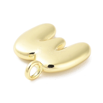 Rack Plating Brass Balloon Letter Pendants KK-C050-01G-M-1