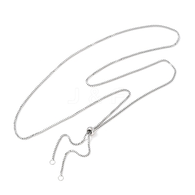 Tarnish Resistant Stainless Steel Slider Necklace Making AJEW-JB00476-1